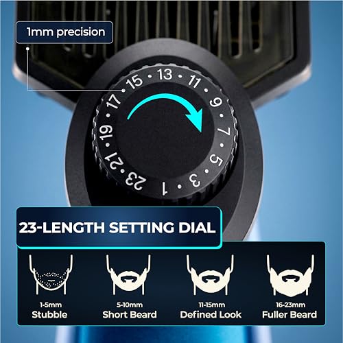 Image of Lifelong Beard Trimmer for Man | Trimmer Men Beard | All in One 24 Length Settings Cordless Rechargeable Shaving Machine for Beard, Hair, Nose & Full Body | 1.5Hr, TypeC, 1.5Hr Runtime | Grooming Kit