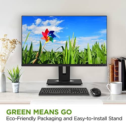 Image of ViewSonic VG2756-4K 27 Inch 4K Monitor, IPS Display with 90W USB-C for Smooth Home and Office Productivity, Full Ergonomic Adjustability, RJ45, HDMI, USB Hub, and DisplayPort Inputs