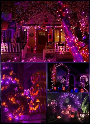 Image of Brightown Orange and Purple Battery Operated Christmas String Lights