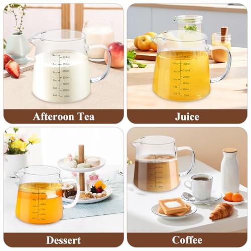 Pack 4 Vasos Medidores de Vidrio para Café 12oz miniatura 7