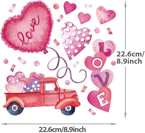 Miniatura 6 de 3 hojas de transferencia para planchar para el día de San Valentín, parches para planchar con corazón, decoración de automóvil, calcomanías de