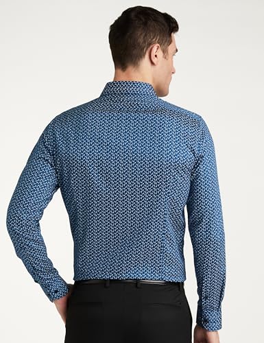 Image of Van Heusen Formal Printed Shirt for Men| Premium Cotton| Full Sleeves| Slim Fit |Breathable Fabric