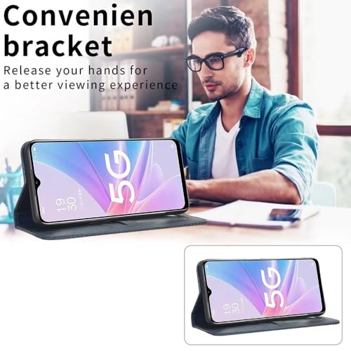 TIANYUE Wallet Case for HMD Pulse Pro Vintage PU Leather Flip Case with Magnetic Closure - Image 4