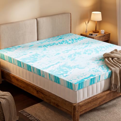 Image of NEWBULIG 3 Inch Full Cooling Gel Memory Foam Mattress Topper CertiPUR-US