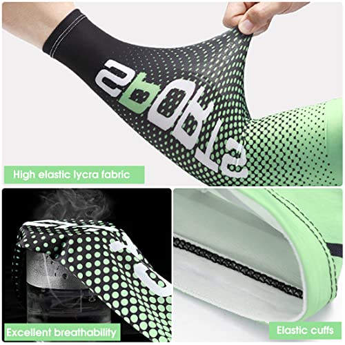 Image of Zibuyu Sun Protection Arm Sleeves for Men, Stylish Combo Bandana Biker Arm Sleeves for Men & Women, UPF 50 Hand Cover for Cycling, Basketball, Football, Golf, Cricket, Outdoor Sports
