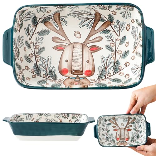 Cerámica para hornear con asas diseño rectangular resistente al calor 3