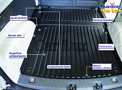 Car Lux AR04405 - Alfombra Bandeja Cubeta Protector Maletero Cargo para Kangoo Desde 2008 hasta 2022
