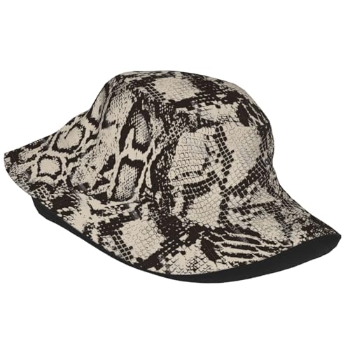 Sombrero tipo bucket denim con patrón de piel de serpiente miniatura 2