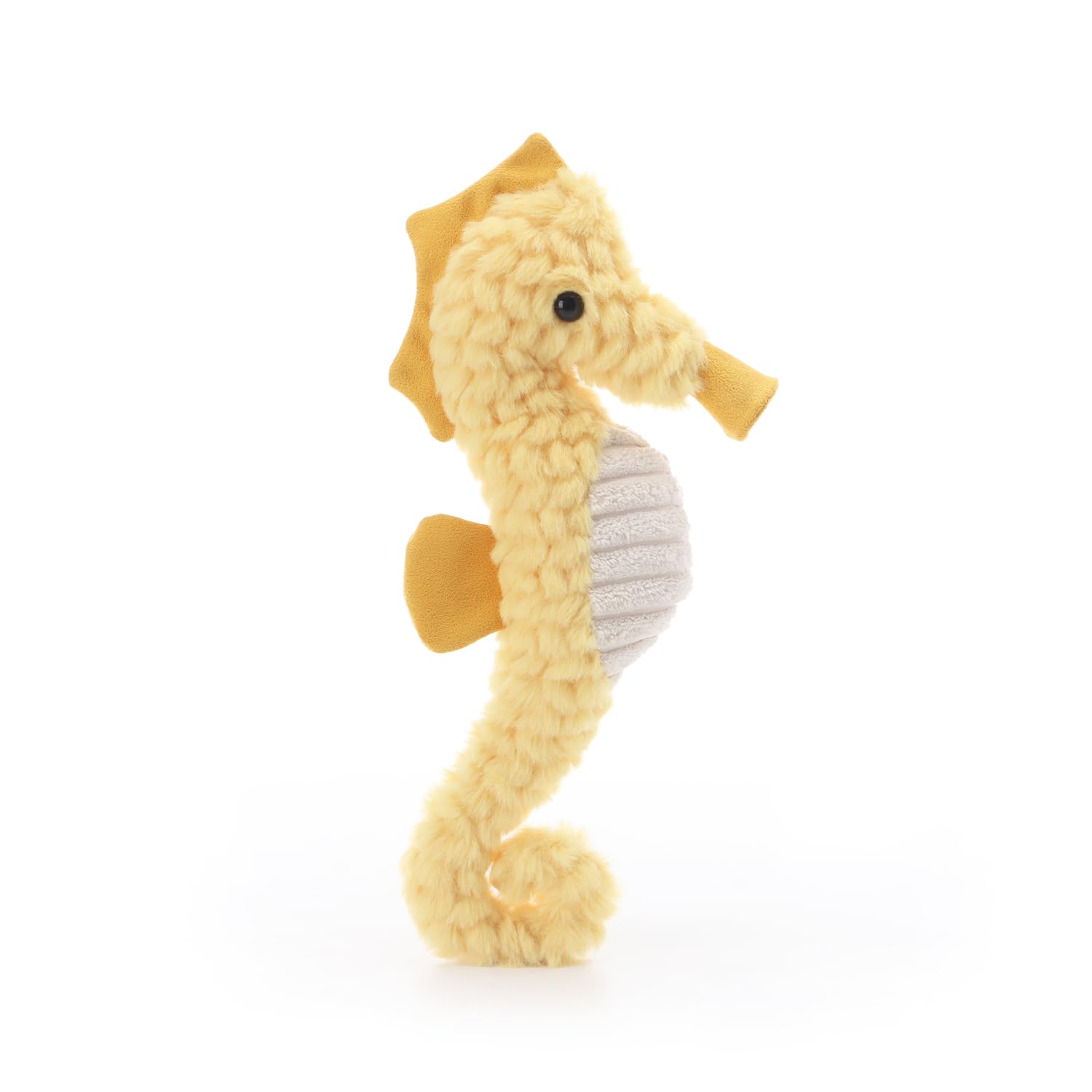 Apricot Lamb Yellow Happy Sea Horse Plushies Stuffed Animals for Baby Girl and Boy, Soft Cute Plush Toys for Kids, 10.6 Inches