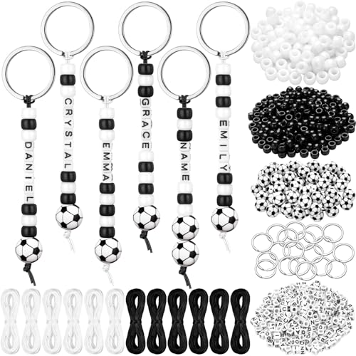 Landical 564 Pcs Soccer Keychain Making Kit DIY Soccer Bead