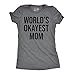 World's Okayest Mom T Shirt Funny Mother's Day Tee L (gray)