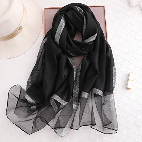 Foulard en soie contre le vent frais grand châle femme