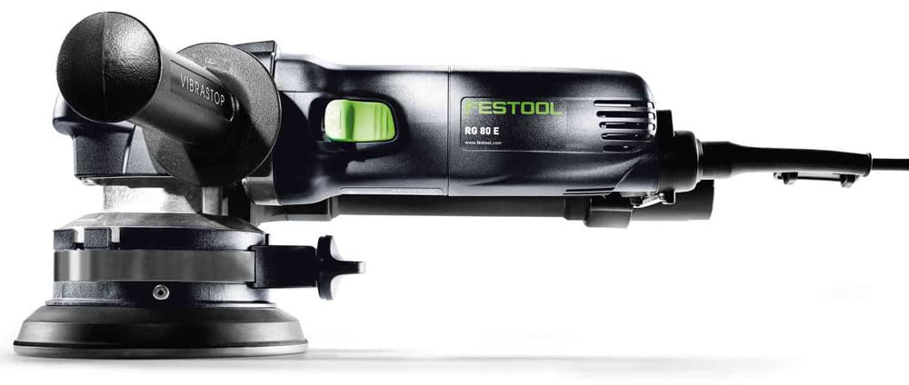 Festool RG 80 E-Plus Fraiseuse de Rénovation 1 100 W - 768016 | Fraiseuse universelle pour matériaux tendres - régulation électronique - manche Vibrastop - Systainer inclus