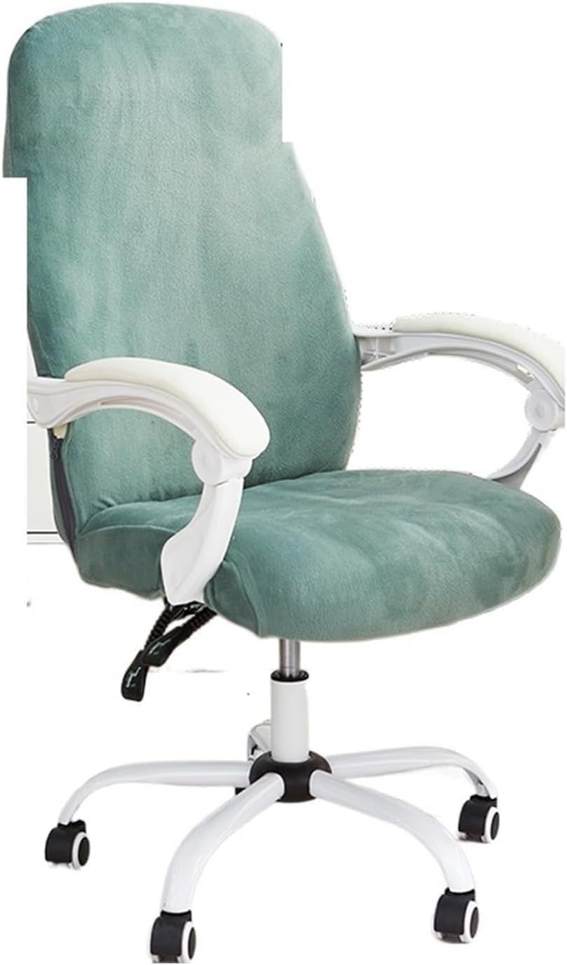 Gaming Chair, Chair Cover Thicken Computer Chair Covers Elastic Desk Seat Slipcovers for Play Gaming Room Chair (Color : A7 Beige, Size : S Chair Cover)
