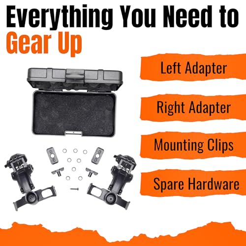 Adaptador de riel ARC rotatorio para acoplar orejeras Walker's Razor en casco 6