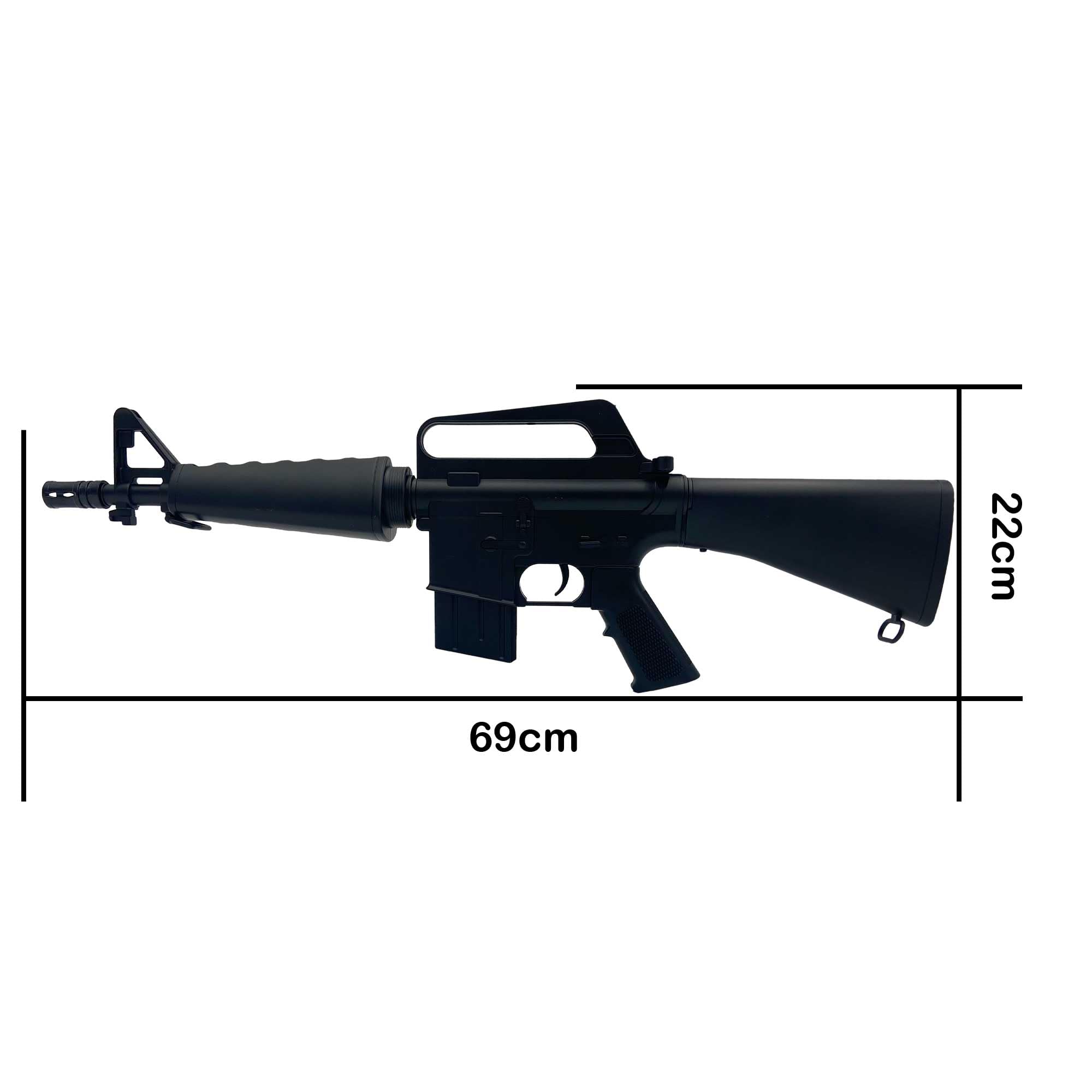 Confezione Fucile Airsoft Modello M308 Spring/Colori: Nero/Materiale: plastica ad Alta Resistenza/Potenza 0,5 Joule/Fornito con Accessori