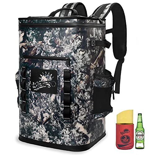 WINNINGO 48 Can Soft Backpack Cooler, X-Large Waterproof Camping Soft Sided Cooler Rucksack with Leakproof Zipper & Duraflex Buckles, Keeps Ice Cold for Days, Great for Outdoor (Rucksack 48 Camo)