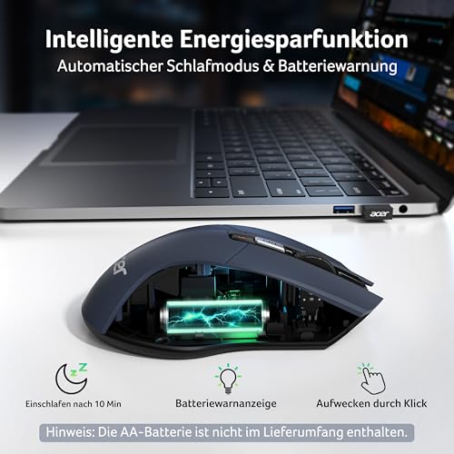 Acer Maus Kabellos 4000 DPI, Wireless Mouse 2,4Ghz – Ansicht 4