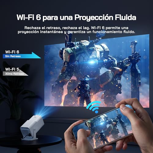 Mini proyector 26000 lúmenes con rotación de 180° y entrada AV para PC 3