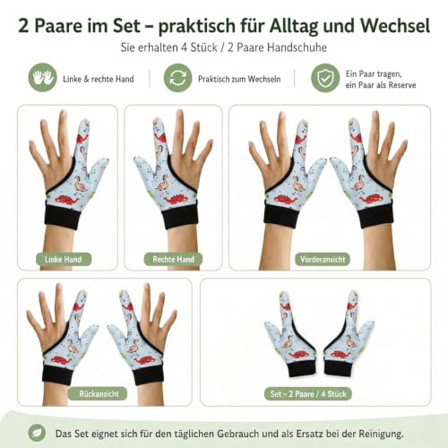 4 Stück Daumenlutschen Abgewöhnen Daumenlutschen Stop Kinder Daumen Saugen Guard Handschuhe Kaukompressionshandschuhe Kinder stoppen Daumenlutschen und Fingerbeißen für 5-13 Jahre. (#4)