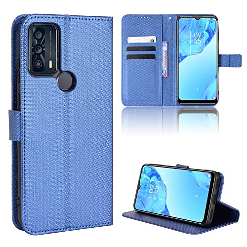 Elubugod Funda para TCL 20B Carcasa Case Funda,Funda de Cuero PU Funda para TCL 20B 6159k Funda Carcasa Case Funda Blue