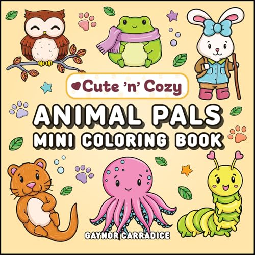 Image of Animal Pals Mini Coloring Book (Cute and Cozy)