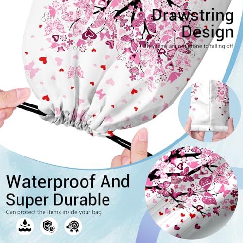 Image of Gymnastics Grip Bag Tree Heart Gym String Storage Pouch Butterfly Pattern Small Bag
