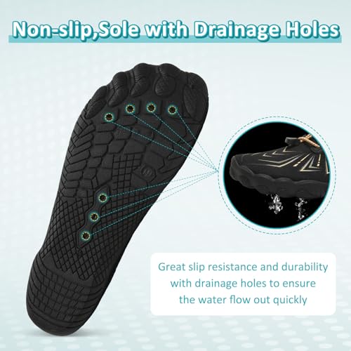 Image of ziitop Water Shoes for Men Women Beach Barefoot Swim Rock Climbing Pool Shoes Socks, Anti-Slip Breathable Quick Dry Lightweight Slip-on, Outdoor Sport Hiking Walking Boating Fishing Diving Surfing