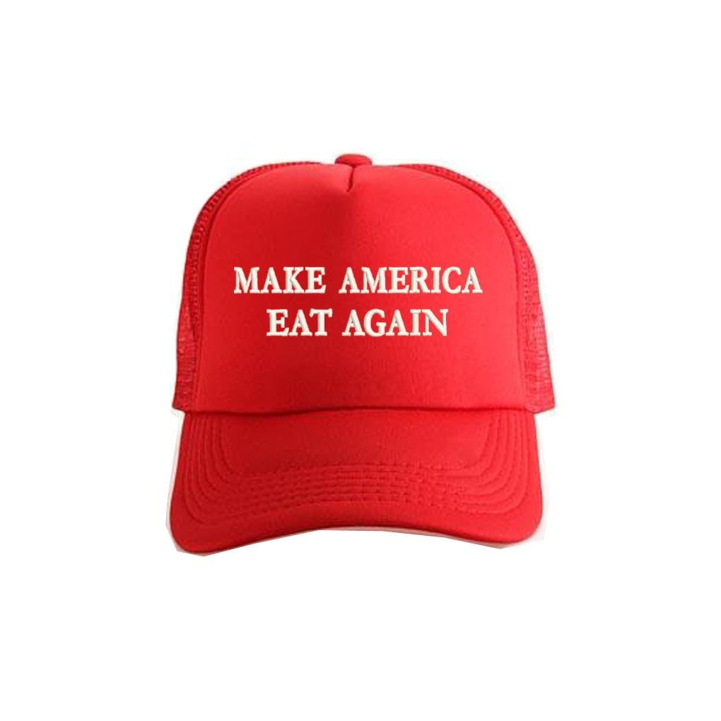 LogoMake America Eat Again Mesh 5 Panel Cap Red