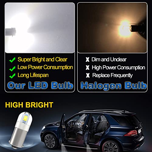 10 Ampoules LED BA9S Ambre 150 Lm - Pour Clignotants, éclairage Intérieur, Plaque D'immatriculation - 12V