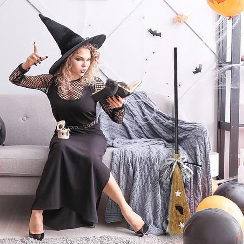 Accesorios de escoba de Halloween y suministros para disfraz de mago 3