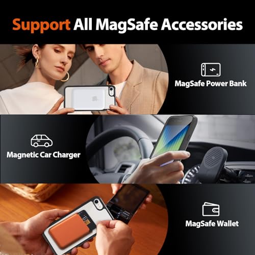 Image of for iPhone SE 3rd & 2nd Gen & 8 /7 Case [Compatible with Magsafe] Translucent Matte Phone Cover, [10 FT Military Grade Drop Protection] Slim Durable (Black Transparent, iPhone SE2 /SE3 /8 /7)