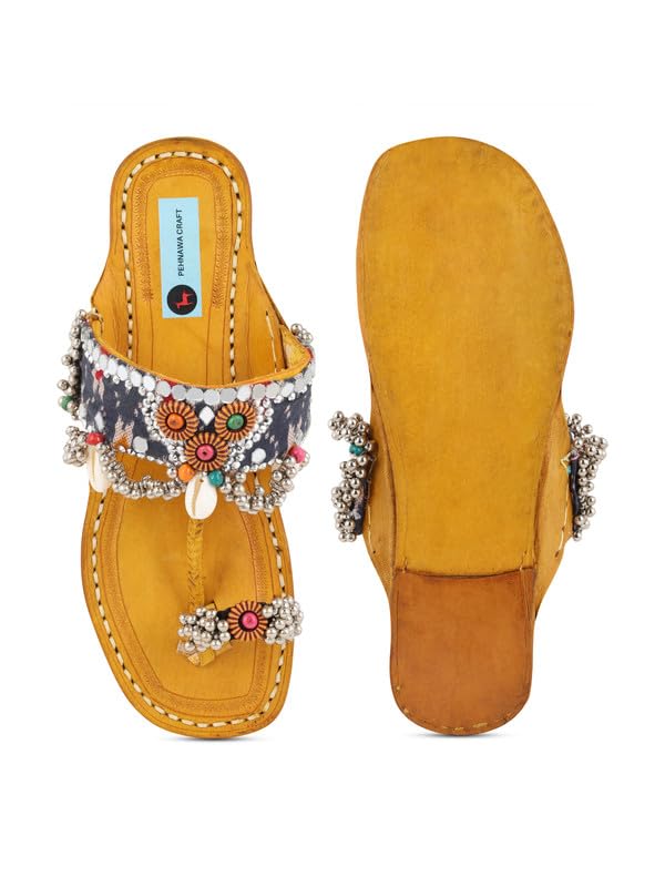 See full amazon price history chart for PehnawaCraft Ikkat Kolhapuri Chappal for women | Stylish, Flat Fashion Sandals & Ethnic Slippers for Girls PehnawaCraft Ikkat Kolhapuri Chappal for women | Stylish, Flat Fashion Sandals & Ethnic Slippers for Girls (B0CYXJ276M) Amazon Price History, Amazon Price Tracker