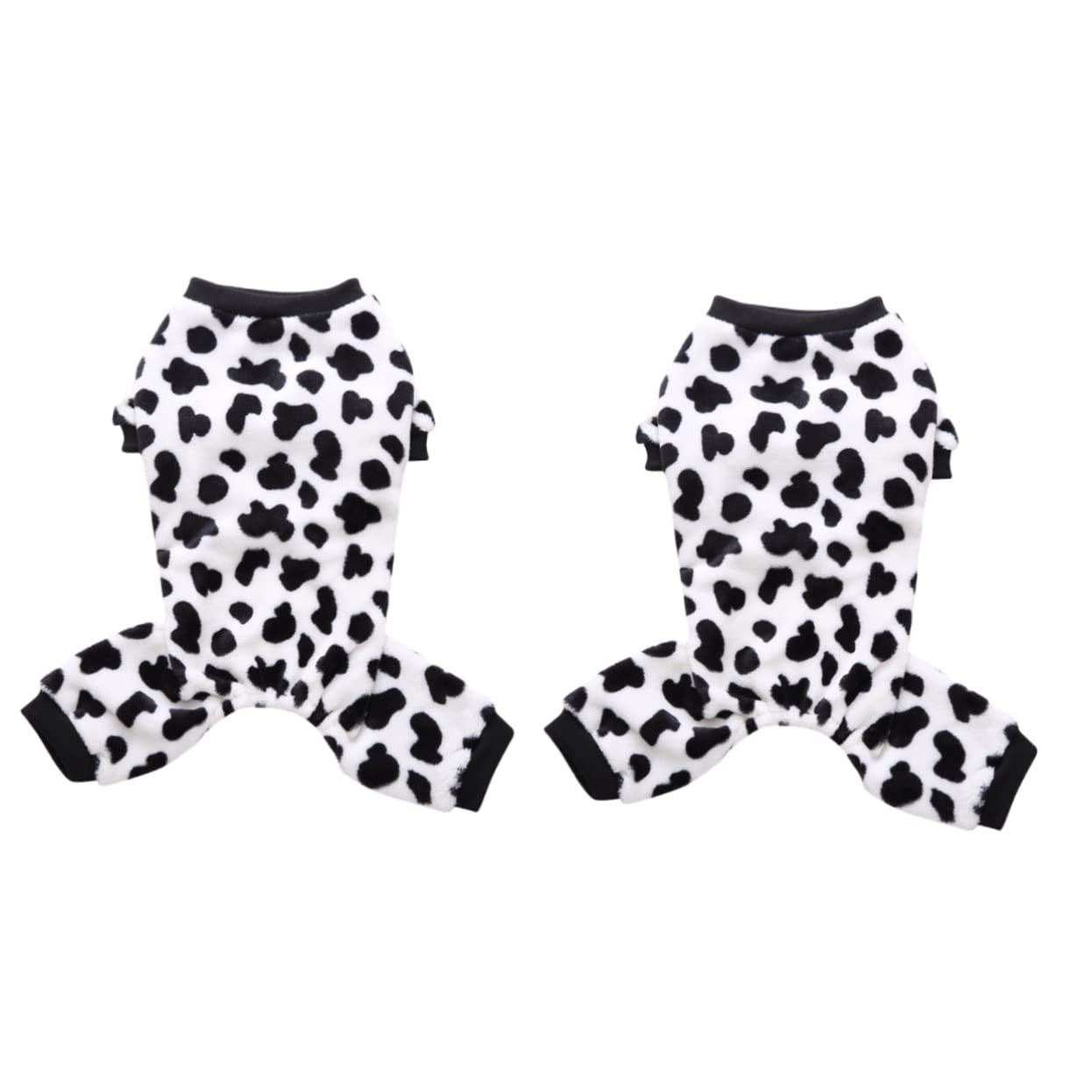 SUPVOX 2pcs Cow Pattern Pet Coat for Small Dogs Warm Costume for Autumn Lightweight and Wind Dog Pajamas Adorable Design for Everyday Wear and Sleep