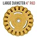 TCP Global Rubber Eraser Wheel with Drill Adapter - 4” Knobby Slotted Edge Pad - Decal Remover Wheel - Sticker Remover Tool - Removes Adhesives on Car, Auto, Boat, RV & Signs
