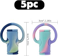 Vista 2 de Savita 5 protectores de cable de datos, protector de cable de silicona lindo enrollador de cable de datos de silicona 2 en 1, protector de cable