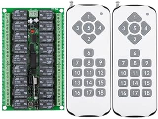 DC 12V 18 CH Relay Wireless Remote Switch 18CH Relay Receiver 18 Button Remote Transmitter RX TX Ask Light Lamp Smart Home - (Color: 2)