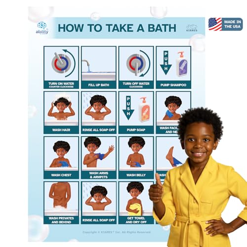 Kiares How to Take a Bath Chart for Toddlers –