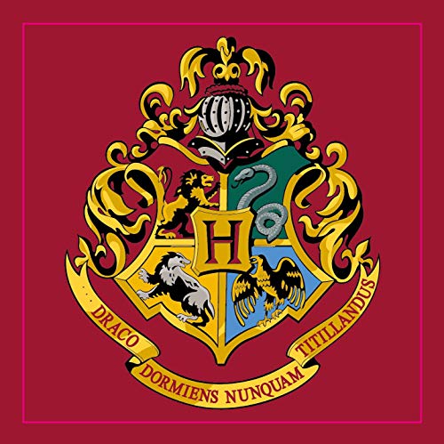 Harry Potter Quadratischer Teppich mit Hogwarts 'Emblem', Schlafzimmerteppich, Fußmatte