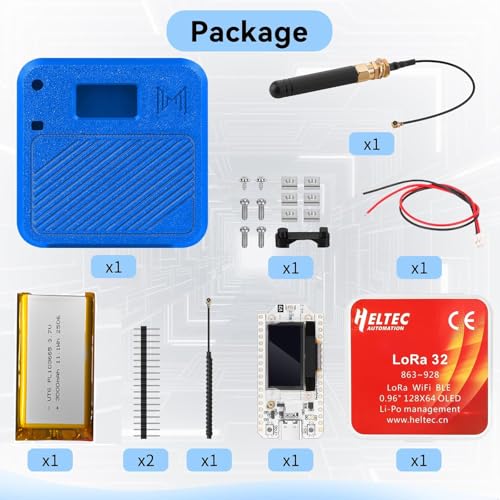 Placa de desenvolvimento Heltec WiFi LoRa 32 com bateria de 3000mAh Meshtastic LoRaWAN compatível ESP32-S3 SX1262 Chip OLED Display Tipo-C USB IoT Smart Home Projetos sem fio Capa de plástico incluída - Imagem 3