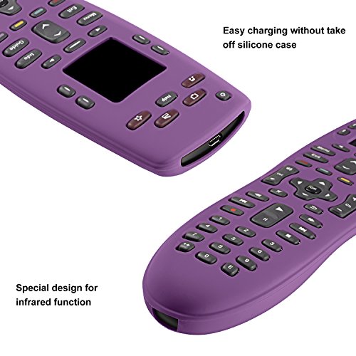 Silicone Case For Logitech Harmony 650/665 / 700, Anti- Dust And Anti-Drop Silicone Protective Case Cover For Logitech Harmony 650,665, 700 Remote Controller(Purple) #TOP1