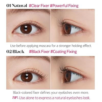 ETUDE Dr. Mascara Fixer, Korean Mascara Fixer, Long-Lasting Wax Formula, All-Day Curl Hold, Smudge-Proof, Korean Makeup, Beauty, Vegan Certified, Black (0.203 Fl Oz)