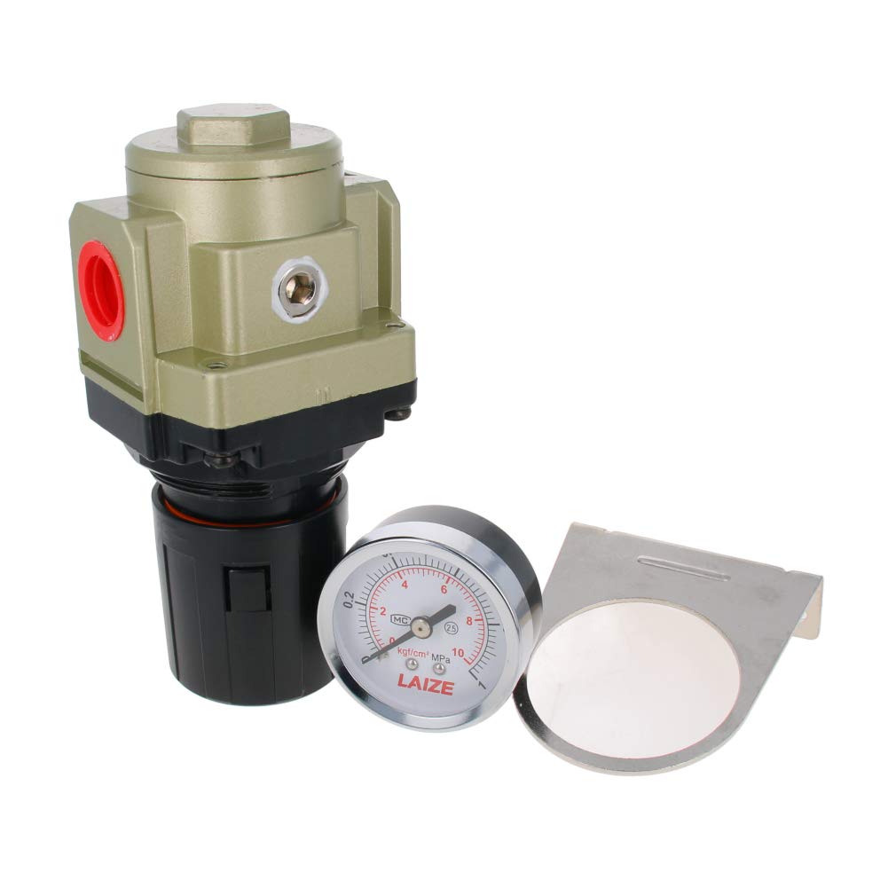 Othmro 1Pcs Air Pressure Regulator Air Filter SMC AR4000-04 G1/2 Gauge inches Thread Pneumatic Air Source Treatment Regulator Air Compressor Regulator Pressure Regulator with Gauge