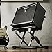 BOSS BAS-1 Adjustable Tilt-Back Amp Stand with Telescoping Support Arms for Open And Closed Back Guitar Combo Amplifiers. Folds Flat for Storage And Portability.