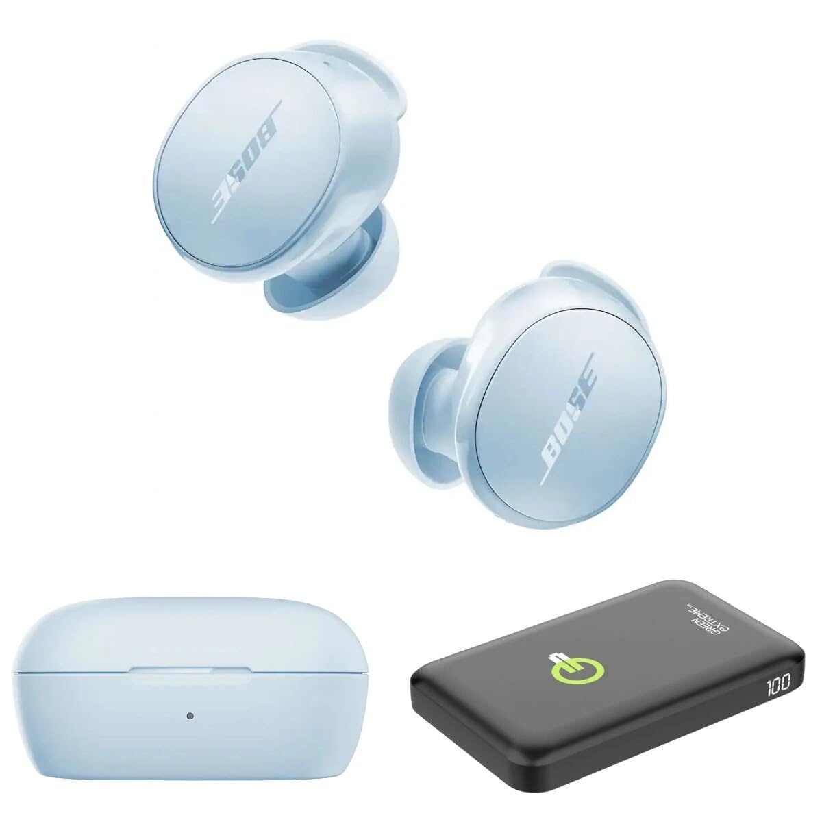 ice blue bose quietcomfort wireless earbuds with noise cancellation