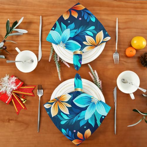Servilletas de Tela con Flores Multicolor Pack x6 miniatura 5