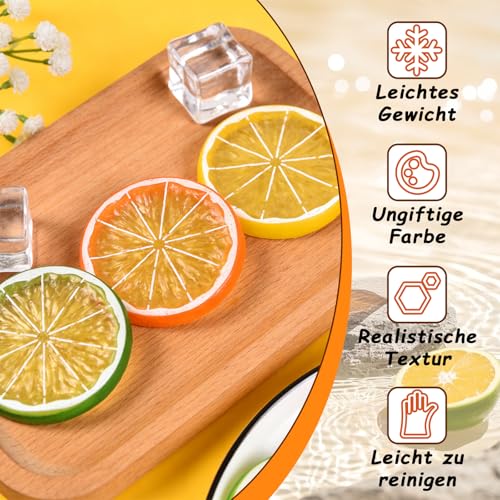 AHEJIOO 30 Stück Zitronen Deko Sommer Set, Zitrone Schwimmdeko Pool & Tisch, Zitronen Party Zubehör Wiederverwendbar, Künstliche Früchte für Garten Brunnen Vase Hochzeit Deko Lemon Style