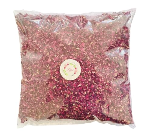 TOFFEL Biodegradable Natural Flower Petal Wedding Confetti | 4 Litres (50 Guests) | 250g Large | Dried Rose Petals 100% Natural Eco Friendly Confetti | Potpourri Candle making Table Decorations