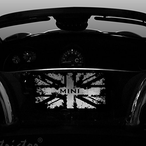 Windrestrictor - Wind Deflector for Convertible Compatible with 2012-2015 Mini Cooper Roadster (2-Seater)- Laser-Etched Design - Option 1