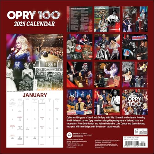 Grand Ole Opry 2025 Wall Calendar: Celebrating 100 Years of the Show That Made Country Music Famous - Image 2